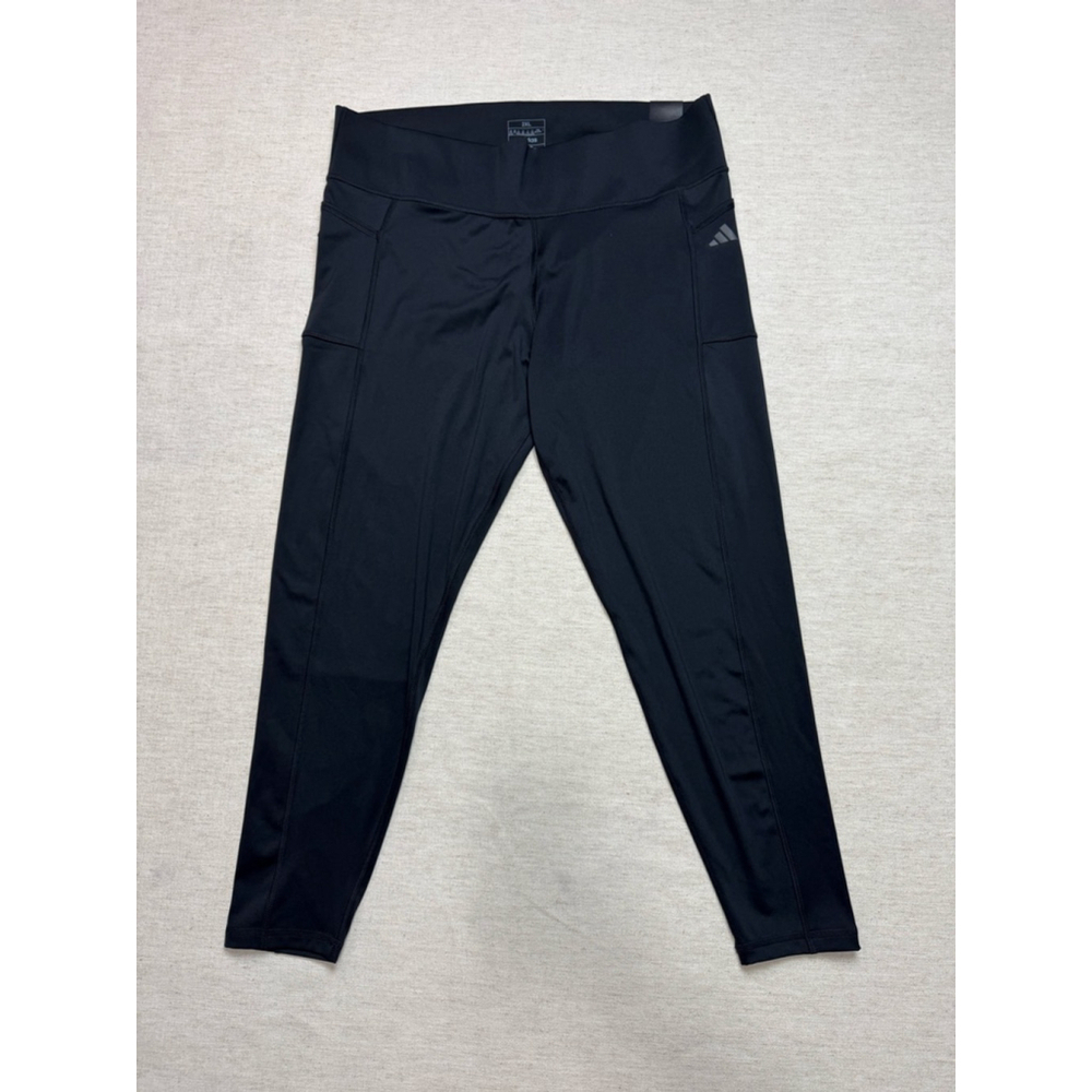 Adidas Women’s Black Golf Legging 2XL Tight Fit Midrise Full Length Style pocket
